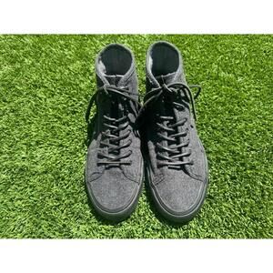 Frye Ludlow Mens Gray Wool High Top Lace Up Sneakers (9.5)